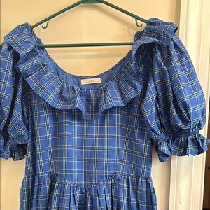 Doen Lupine dress in plaid